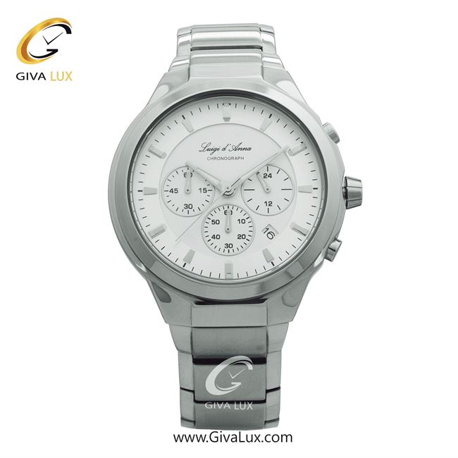 ساعت مچی اورجینال مردانه LdA سه موتوره کرنوگراف نقره ای | نقره ای| سفید| کد رفرنس 2433